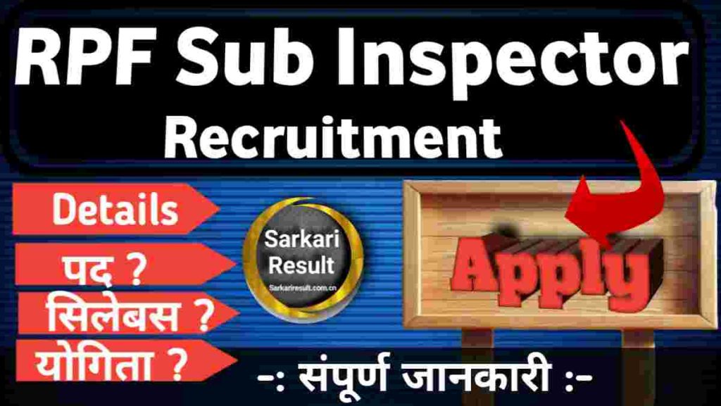 RPF Sub Inspector Syllabus 2024 – Download Exam Pattern & Syllabus PDF