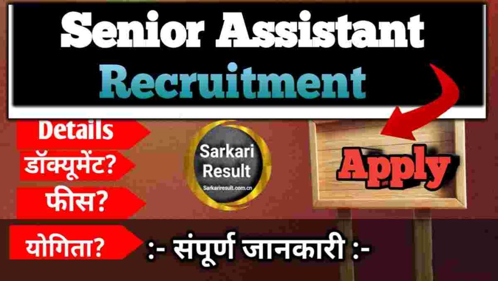 Senior Assistant Meaning – PSSSB Senior Assistant Recruitment 2026, Posts  Big Update