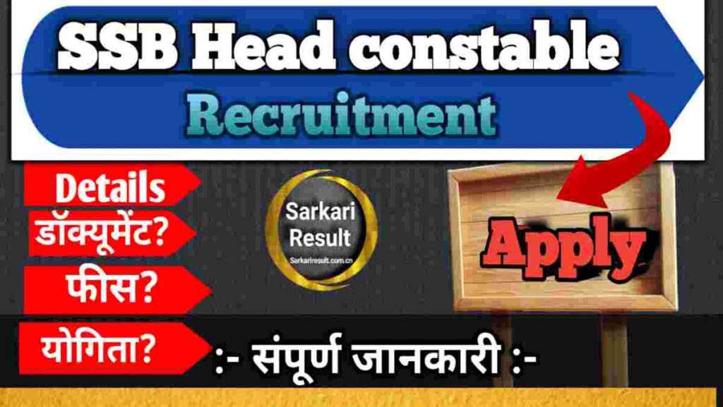 SSB HC Ministerial Recruitment 2021: Head Constable Ministerial Vacancy, Exam Date, Admit Card & Complete Details
